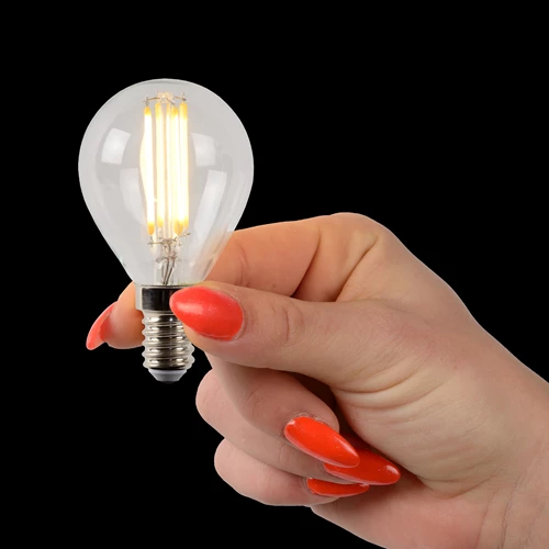 Lucide P45 - Filament lamp - Ø 4,5 cm - LED Dimb. - E14 - 1x4W 2700K - Transparant - sfeer 1